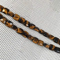 Natural Stone Beads Square Faceted Beading Tiger Eye Gemstone Loose Beads for Jewelry Making 7.9 inches 2 Strands - color: tiger eye stone