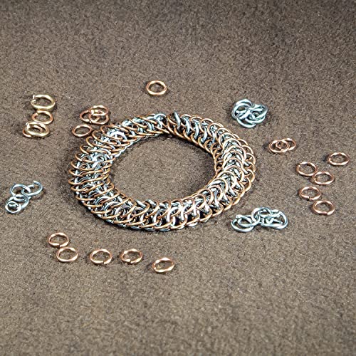 The Beadsmith Open Jump Rings – 6mm, Rose Gold Plated, 20-Gauge Wire Thickness, 144 Pieces – Findings for Making Keychains, Charms, Chain Mail and Body Jewelry - color: Rose Gold, size: 6mm - 18 Gauge