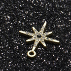 Pack of 20 Rhinestone Charms Gold Plated Pendants Pave Crystal Accessories for Necklace Bracelet Jewelry Making DIY Crafting - color: (Star)VID61602