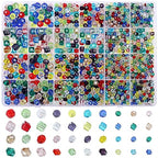 cridoz 1710 Pieces Crystal Glass Beads for Jewelry Making and Crafts, Colorful Beads for Bracelets, DIY Crafts and Home Ornaments