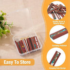FASHEWELRY 12Pcs Wood Resin Earrings Charms Rectangle Wooden Earring Blanks Earring Findings for Earrings Jewelry Making with Earring Hooks & Jump Rings - color: Rectangle-Mixed Color