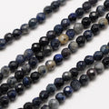 Fashewelry 136pcs 3mm Natural Sodalite Beads Small Faceted Round Crystal Beads for Bracelet Necklace Earrings DIY Jewelry Making - color: 3mm-Sodalite