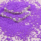 8/0 Glass Seed Beads Bulk, Light Purple 3mm Tiny Round Craft Seed Bead, Small Mini Pony Beads for Jewelry Making Bracelet Necklace Wrist Beading Weaving Supplies, 2500pcs - color: Light Purple