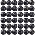 100Pcs Natural Stone Beads 6mm Lava Beads Round Gemstone Loose Beads with Elastic Bracelet String for Bracelets Necklace Jewelry Making - color: Black Lava, size: 6mm