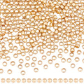 Beebeecraft 300Pcs Round Crimp Beads 14K Gold Filled Brass Tiny 1.5x1mm Non-Tarnish Rondelle Positioning Stopper Crimp Spacer Beads for Jewelry Making Bracelet Necklace Supplies - size: 1.5mm