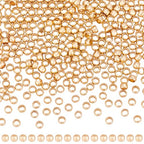 Beebeecraft 300Pcs Round Crimp Beads 14K Gold Filled Brass Tiny 1.5x1mm Non-Tarnish Rondelle Positioning Stopper Crimp Spacer Beads for Jewelry Making Bracelet Necklace Supplies - size: 1.5mm