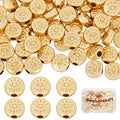 Beebeecraft 100Pcs/Box Evil Eye Spacer Beads 18K Gold Plated Monster Eye Beads Charm 5.5x6mm Loose Jewelry Making Beads for DIY Bracelet Earring Necklace - color: Evil Eye