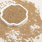 8/0 Glass Seed Beads Bulk, Gold 3mm Tiny Round Craft Seed Bead, Small Mini Pony Beads for Jewelry Making Bracelet Necklace Wrist Beading Weaving Supplies, 2500pcs - color: Gold