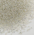 Size 12/0 Crafts Glass Seed Beads 2mm Transparent Silver Beads for Jewelry Making (Total About 100g About 12000pcs) - color: Transparent with Silver Lined, size: 2mm