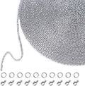 33 Feet Necklace Chains Stainless Steel DIY Link Chain Necklaces with 20 Lobster Clasps and 30 Jump Rings for Jewelry Making (2 mm Wide) - size: 2.0 mm Wide