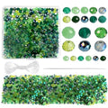 TOAOB 1000pcs Briolette Crystals Glass Beads 4mm 6mm 8mm Rondelle Faceted Spacer Beads Green Loose Beads for Bracelets Necklace Earrings Jewelry Making - color: Green