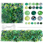 TOAOB 1000pcs Briolette Crystals Glass Beads 4mm 6mm 8mm Rondelle Faceted Spacer Beads Green Loose Beads for Bracelets Necklace Earrings Jewelry Making - color: Green