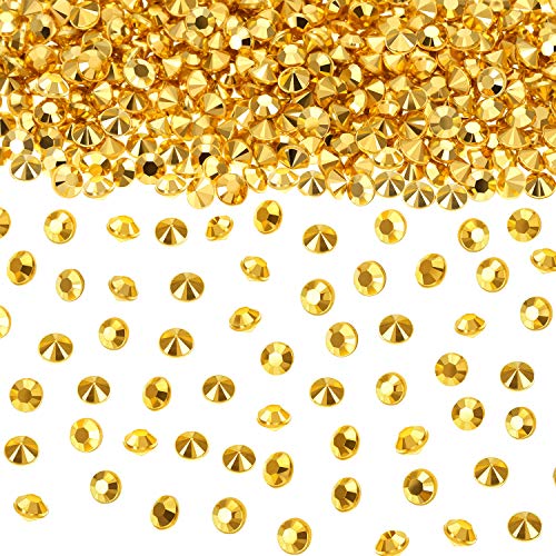 10000 Clear Wedding Table Scatter Crystals Acrylic Diamonds Rhinestones for Table Centerpiece Decorations Bridal Shower Decorations Vase Beads(4.5 mm,Fully Gold Plated) - color: Fully Gold Plated, size: 4.5mm