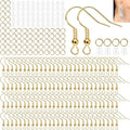 Hypoallergenic Earring Hooks, Ear Wires Fish Hooks, 600 Pcs Gold Earing Making Supplies Kit with Earring Backs and Jump Rings for DIY Jewelry Making (Gold) - color: Gold