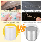 0.8mm Elastic Bracelet String Cord Crystal Clear Stretch Beading Cords for Bracelet, Beading and Jewelry Making