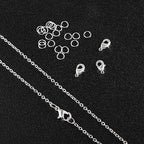 23Pcs 925 Sterling Silver Lobster Claw Clasps 10mm with Open Jump Rings Jewelry Making Set, Sterling Silver Jewelry Finding Supplies Small Lobster Clasps for Necklaces Bracelet Chains Connector - color: 23PcsA