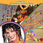 QPIXVB 1100pcs Pony Beads,Beads for Jewelry Making,Friendship Bracelet Bead Kit,Hair Beads Bead for Crafts,Bracelets Making,Necklace Keychain - color: orange beads