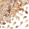 PH PandaHall Shell Pendants Spiral Seashells Craft Charms Cowrie Sea Shells Pendant Natural Shell Charms Conch Shells with Loop Bail - color: Golden/Silver, size: 0.7~0.9 inch