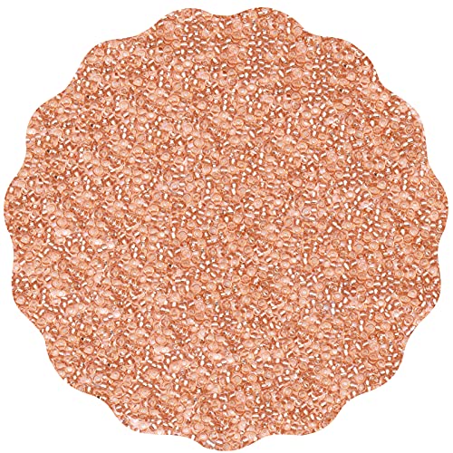 10100 Pcs Size 11/0 Glass Seed Beads, 2 mm Rose Gold Small Mini Spacer Loose Pony Beads for Jewelry Making and DIY Crafts - color: Rose Gold, size: Small