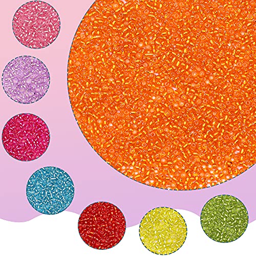 Size 4 mm 6/0 Glass Seed Beads, 2100 Pcs Small Mini Spacer Loose Pony Beads for Jewelry Making and DIY Crafts (Iris Amethyst Bronze) - color: Iris Amethyst Bronze, size: Large