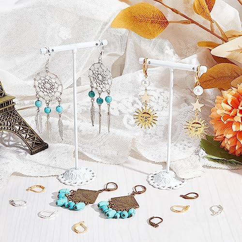 SUNNYCLUE 1 Box 180Pcs Leverback Earring Hooks Bulk French Earring Hook Lever Back Ear Wires with Open Loop Hypoallergenic Brass Leverbacks Hoop Earwires DIY Earrings Findings for Jewelry Making Kit - color: 1 Box 180pcs Brass Leverback Earring Hooks Mixe