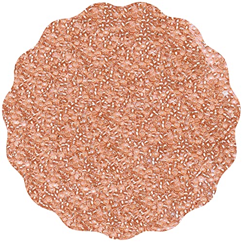 5100 Pcs Size 8/0 Glass Seed Beads, 3 mm Rose Gold Small Mini Spacer Loose Pony Beads for Jewelry Making and DIY Crafts - color: Rose Gold, size: Medium