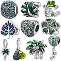 10 Pack Silver Charms,CZ Pendant Charms for Bracelets and Necklaces, DIY Jewelry Accessories,Jewelry Charm Set for Women Wife Gift.Birthday Gift - style: set10