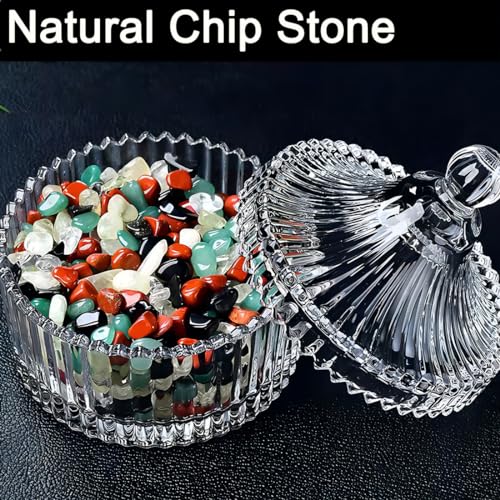 500 pcs Natural Chip Stone Beads, Hot Multicolor 5-8 mm Irregular Gemstones Healing Crystal Loose Rocks Bead Hole Drilled for Jewelry Making Bracelet - color: Hot Multicolor