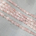 Natural Stone Beads Square Faceted Beading Rose Quartz Gemstone Loose Beads for Jewelry Making 7.9 inches 2 Strands - color: rose quartz
