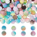 SUNNYCLUE 160Pcs Bubblegum Beads 12mm Berry Beads Acrylic Crystal Imitation Pearl Beaded Gradient Rondelle Spacer Large Loose Bead for Jewelry Making Beading Kit Bracelets Dream Rainbow Color - color: 160pcs 12mm Berry Beads