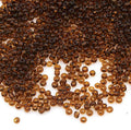 Perlin Glass Seed Beads 2mm 11/0 Round Mini Small Pony Beads 6500pcs for Making Earrings Bracelets Pendants Waist Jewelry DIY Handmade Transparent Color Kit (Dark Brown) - color: Dark Brown