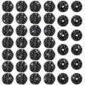 40 Pcs 20 mm Rhinestone Beads Bulk Crystal Round Disco Ball Chunky Bubblegum Beads for Pens Bracelets Charms Craft European Style Jewelry Making Supplies Christmas(Black) - color: Black
