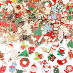 SANNIX 350Pcs Christmas Charms for Jewelry Making, Gold Enamel Charms Christmas Charm Pendants for DIY Crafts Bracelets Necklace Earrings Craft Supplies - color: Christmas Color