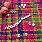 Amaney 600pcs White Acrylic Number Beads 0-9 Symbol # Heart with Storage Box 7x4mm - color: WhiteBoxed, size: 7x4mm