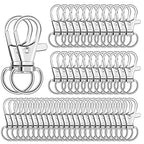 Anezus 100Pcs Key Chain Clip Hooks Swivel Lanyard Snap Hook Keychain Hooks for Lanyard Key Rings Crafting