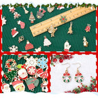 SANNIX 350Pcs Christmas Charms for Jewelry Making, Gold Enamel Charms Christmas Charm Pendants for DIY Crafts Bracelets Necklace Earrings Craft Supplies - color: Christmas Color