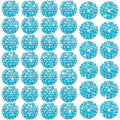 40 Pcs 20 mm Rhinestone Beads Bulk Crystal Round Disco Ball Chunky Bubblegum Beads for Pens Bracelets Charms Craft European Style Jewelry Making Supplies Christmas(Blue) - color: Blue