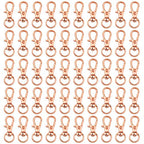 50 pcs Swivel Clasps Lanyard Snap Hook,cnomg Metal Swivel Lanyard Snap Hook Lobster Claw Clasp (Rose Gold) - color: Rose Gold, size: 1.2 inches