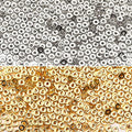 1500pcs 6mm Flat Round Spacer Beads Disc Loose Jewelry Making Beads for DIY Bracelet Necklace Earring Craft Supplies, Gold & Silver - color: Silver & Gold