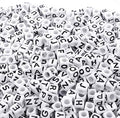 Augshy 700PCS White Letter Beads Alphabet Beads for Making DIY (6mm) - style: Alphabet Style
