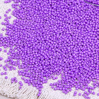 2000pcs Glass Seed Beads Bulk, 4mm 6/0 Mini Pony Spacer Small Individual Color Seed Beads for DIY Bracelet Necklaces Wrist Jewelry Making, Light Purple - color: Light Purple