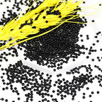 Bala&Fillic Size 2mm Seed Beads 10000pcs/110 Grams in Box 12/0 Black Seed Beads for Making Jewelry Earring Bracelets Necklace (Black) - color: Black