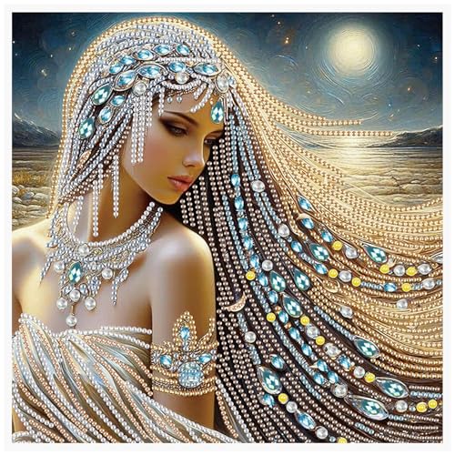AiYuanzsh 5D Special Shaped Diamond Painting Kit - Beautiful Goddess Queen Design, Unique Crystal Rhinestone Diamond Art Set for Beginners and Adults, Perfect for Home Wall Decor and Holiday Gifts - color: Beautiful Goddess
