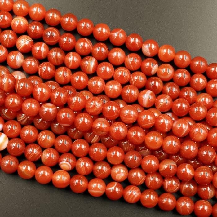 Zenkeeper 108 Pcs Carnelian Beads for Jewelry Making 8 MM Carnelian Loose Gemstones Stone Beads - color: Carnelian, size: 8MM, 108pcs