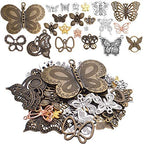 100g Mixed Butterfly Charms Vintage Fly Insect Pendant Charms for Necklace Bracelet Jewelry Making Crafting - style: Mixed Butterfly Charms