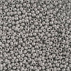 John Bead Czech Seed Beads 10/0 Metallic Silver, 100g - color: Metallic Silver