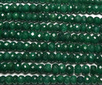 14" Strand Emerald 4mm Faceted Rondelle Gemstone Beads, Loose Stone for Jewelry Making Beads