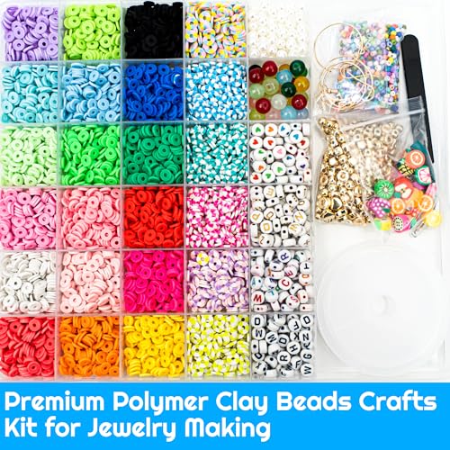 iumulinrui Friendship Bracelet Kit Concert Bracelets Merch, 5200 Pcs Clay Beads Bracelet Making Kit Tricolor Letter Bead, Jewelry Set with Pendant, DIY Craft Gifts Suitable for Beginners (Blue) - color: Blue