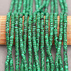 BONNY BOXX 150PCs Natural Malachite Spacer Beads, Loose Semi Precious Flat Round Gemstone Heishi Disc Stone Beads for Beading Jewelry Making 4mm*2mm - color: Malachite, size: 4MM*2MM