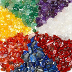 XIANNVXI 7 Chakra Beads, Natural Chip Stone Beads 400Pcs Crystal Bead 5-8mm Irregular Healing Crystal Loose Rocks for DIY Jewelry Making - color: 7 Chakra Color Mix